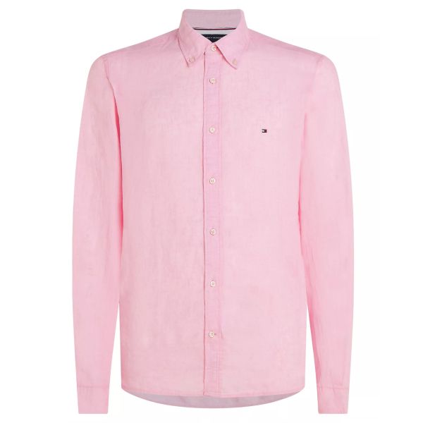 Tommy Hilfiger Pigment Dyed Solid Overhemd Roze