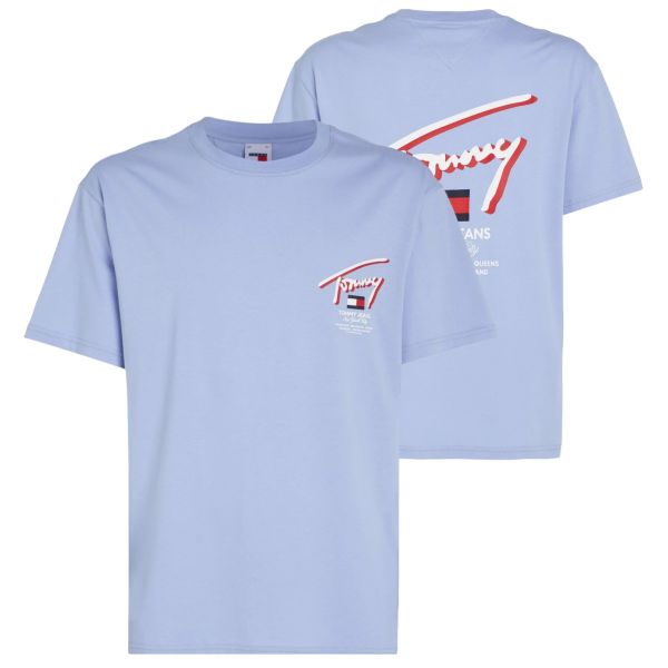 Tommy Jeans 3D Street T-shirt Licht Blauw