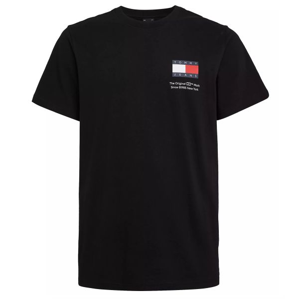 Tommy Jeans Slim Essential Flag T-shirt Zwart