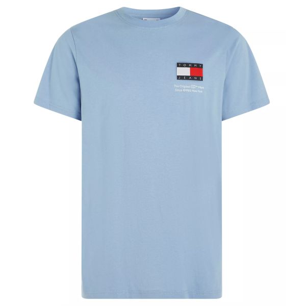 Tommy Jeans Slim Essential Flag T-shirt Licht Blauw