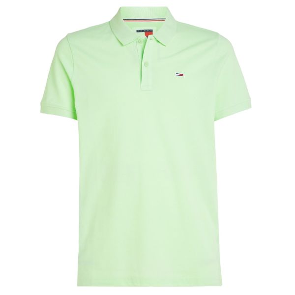 Tommy Jeans Slim Placket Polo Licht Groen