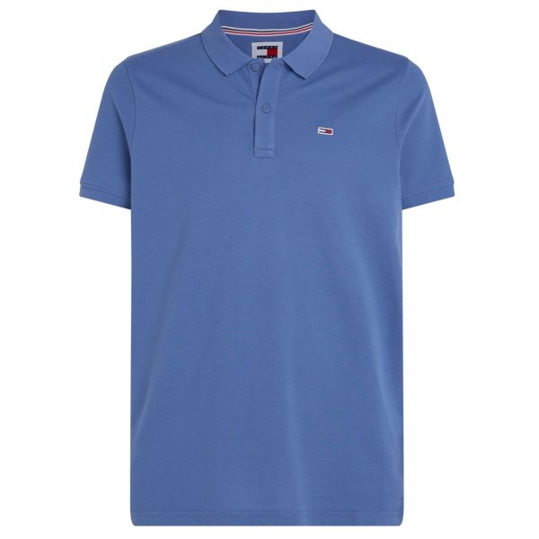 Tommy Jeans Slim Placket Polo Blauw
