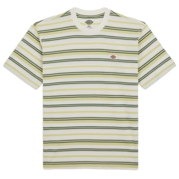 Dickies Glade Spring Stripe T-shirt Off White/Geel/Groen