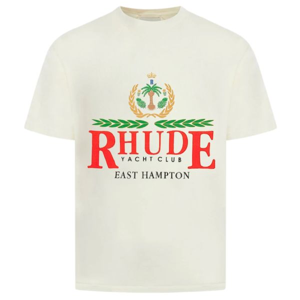 Rhude East Hampton Crest T-shirt Off White