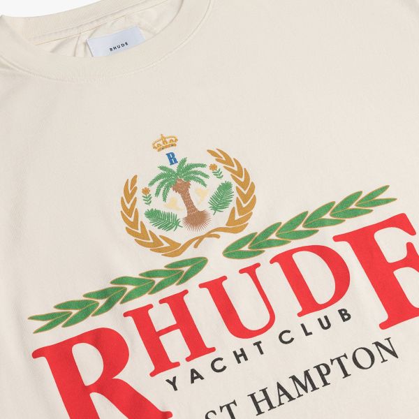 Rhude East Hampton Crest T-shirt Off White