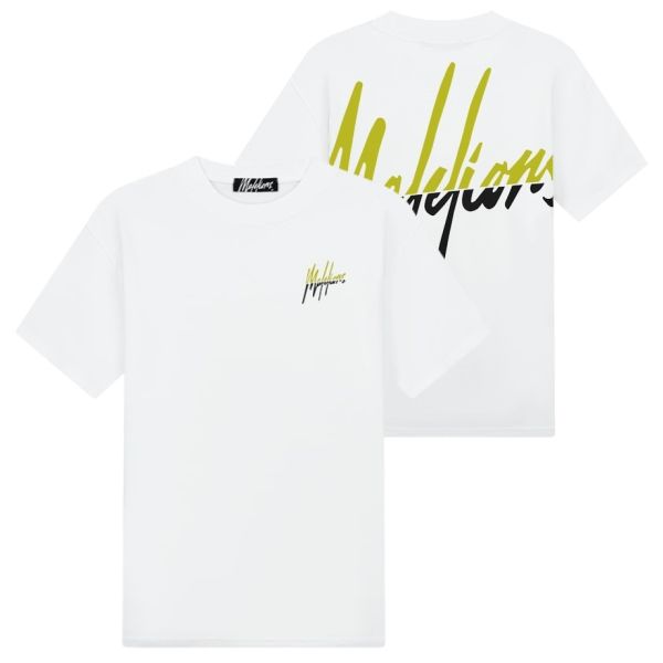 Malelions Split T-shirt Wit