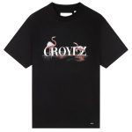 Croyez Pink Flamingo T-shirt Zwart