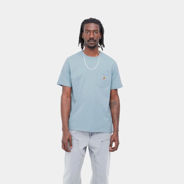 Carhartt Pocket T-shirt Licht Blauw