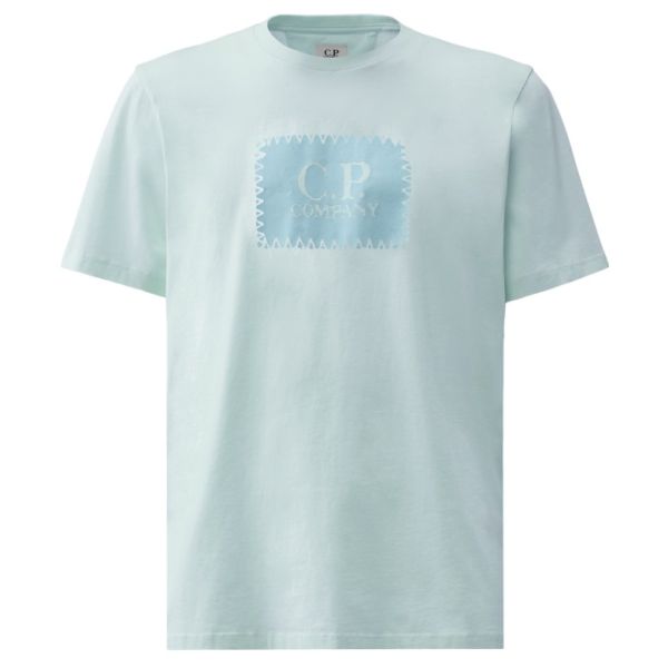 CP Company Label T-shirt Licht Blauw