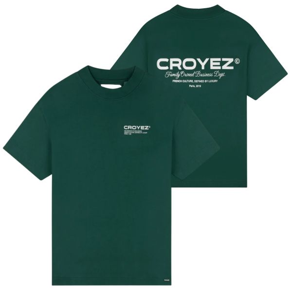 Croyez Family Owned Business T-shirt Donker Groen