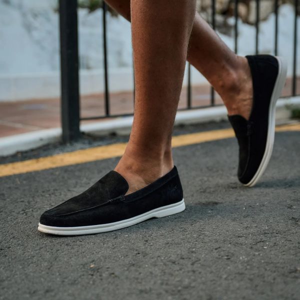 Malelions Low Top Signature Loafers Zwart