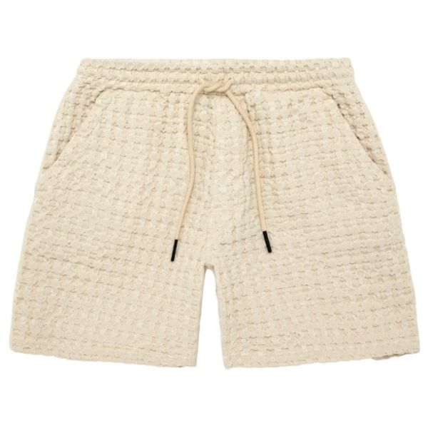 OAS Porto Waffle Korte Broek Beige