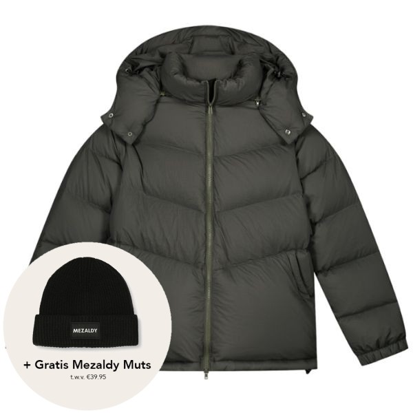 olaf chevron puffer donker groen