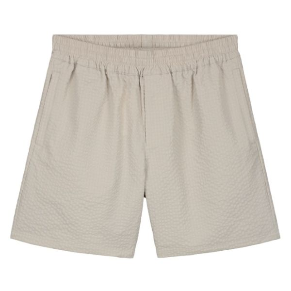 Olaf Seersucker Korte Broek Beige