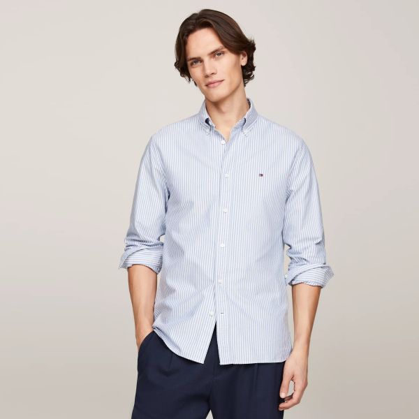 Tommy Hilfiger Heritage Oxford Stripe Overhemd Blauw/Wit