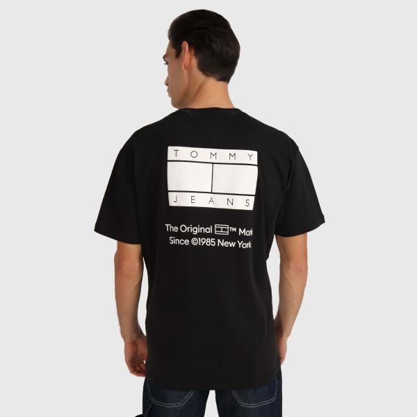 Tommy Jeans Essential CB Flag T-shirt Zwart