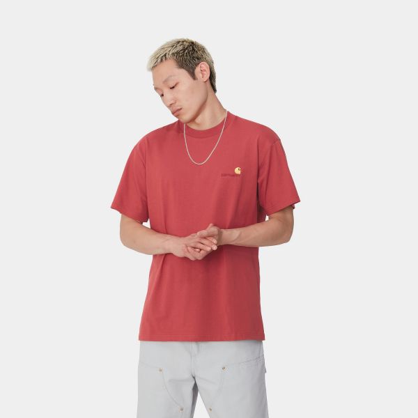 Carhartt American Script T-shirt Rood