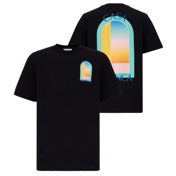 Casablanca L'Arc Colore T-shirt Zwart