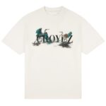 Croyez Blue Heron T-shirt Off White