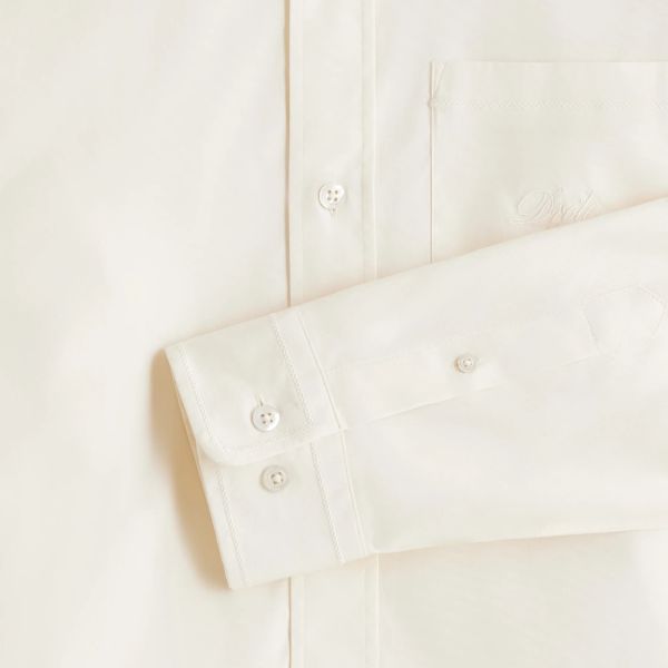Drôle De Monsieur La Chemise Oxford Overhemd Wit