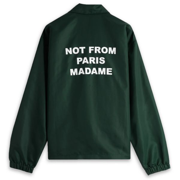 Drôle De Monsieur Slogan Vest Donker Groen