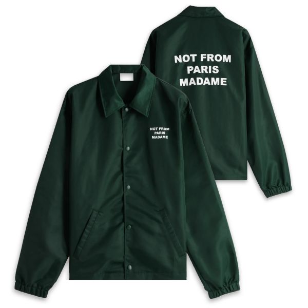 Drôle De Monsieur Slogan Vest Donker Groen