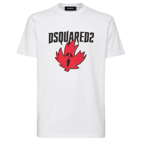 Dsquared2 Ghost Maple Leaf T-shirt Wit
