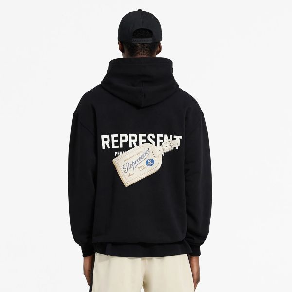 Represent Luggage Tag Hoodie Zwart