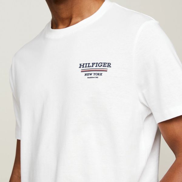 Tommy Hilfiger Hilfiger Global Stripe T-shirt Wit