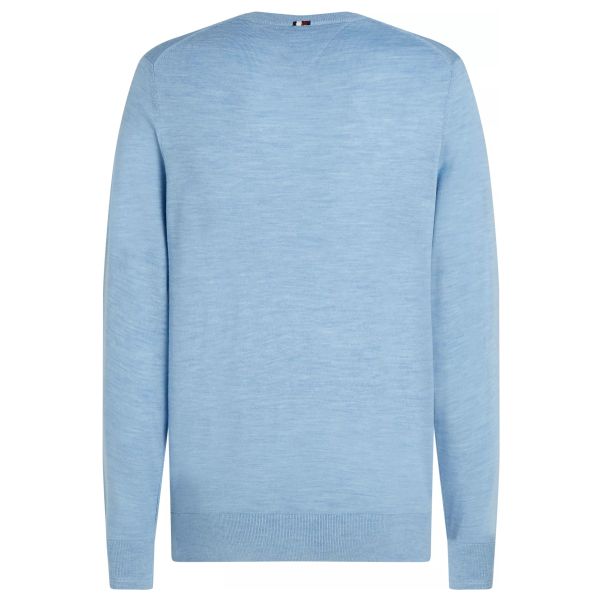 Tommy Hilfiger Merino Sweater Licht Blauw