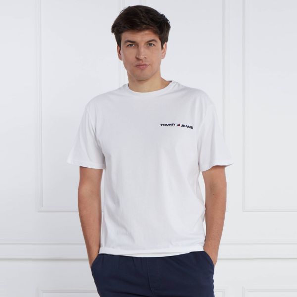 Tommy Jeans Linear Chest T-shirt Wit