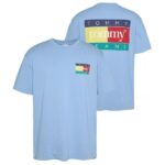 Tommy Jeans Pop Color Flag T-shirt Licht Blauw