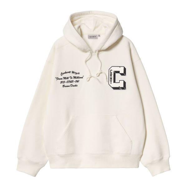 Carhartt Brown Ducks Hoodie Off White
