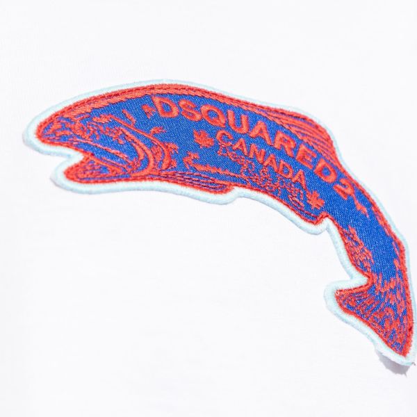 Dsquared2 Fish Logo T-shirt Wit