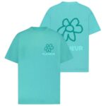 Flâneur Flower Doodle T-shirt Turquoise