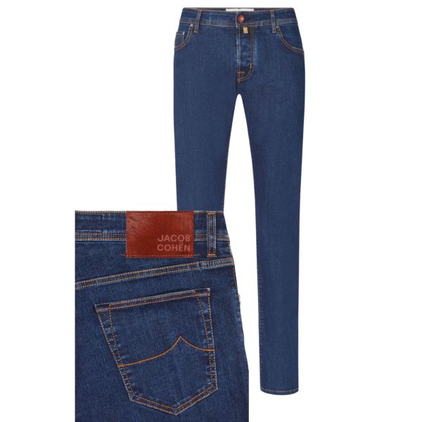 Jacob Cohën Nick Slim Jeans Donker Blauw