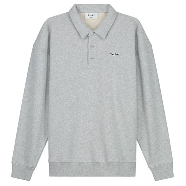 Olaf Oversized Longsleeve Polo Grijs