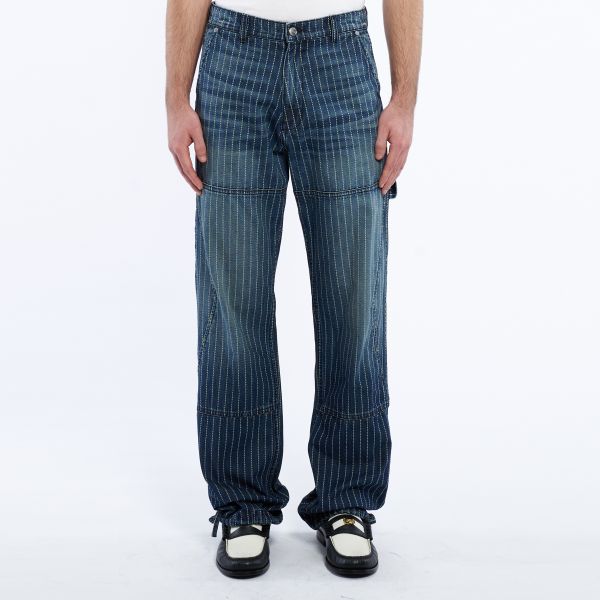 Rhude Wabash Pinstripe Jeans Blauw