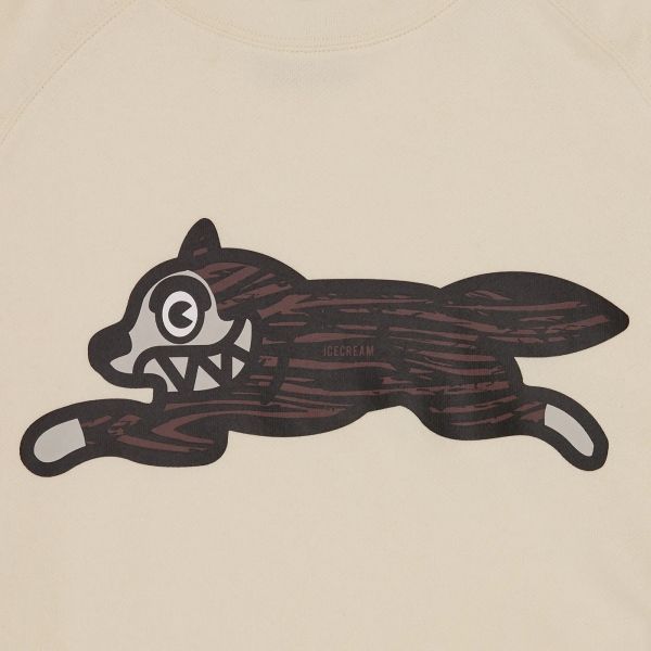 Icecream Woodgrain Running Dog Sweater Off White