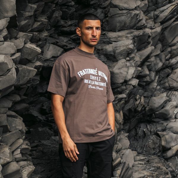 Croyez Inside Out Fraternité T-shirt Bruin
