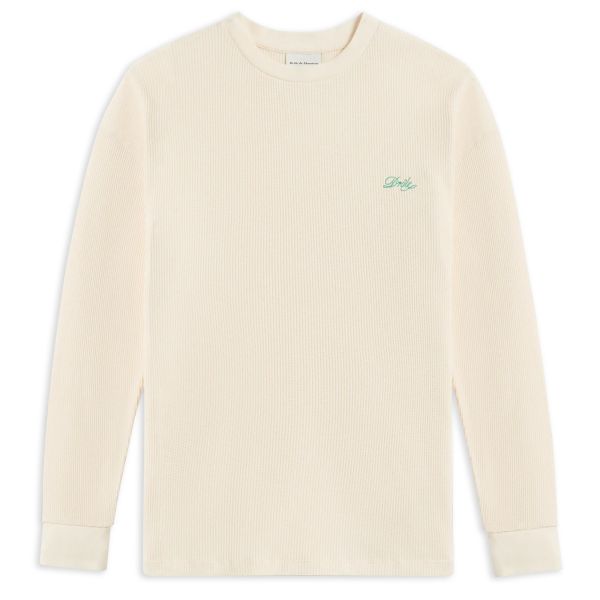 Drôle De Monsieur Drôle Waffle Longsleeve T-shirt Off White