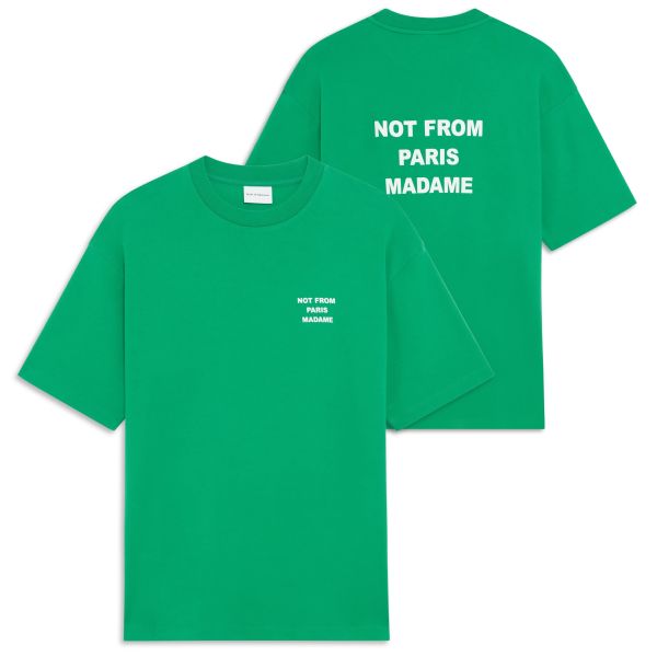 Drôle De Monsieur Slogan T-shirt Groen