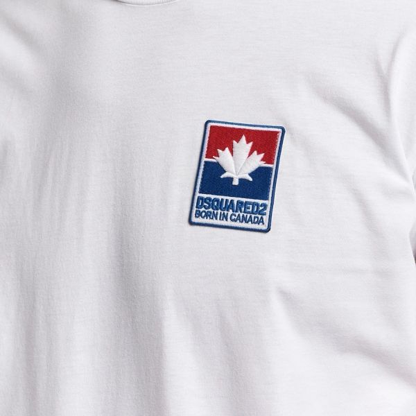 Dsquared2 Leaf Patch T-shirt Wit