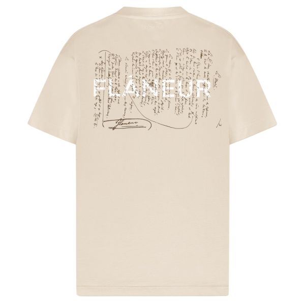 Flâneur Letter T-shirt Beige