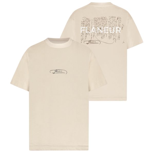 Flâneur Letter T-shirt Beige