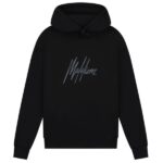 Malelions Striped Signature Hoodie Zwart