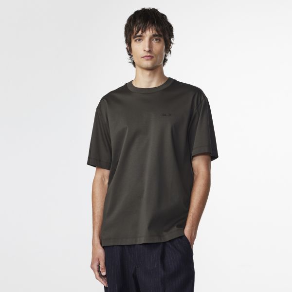 NN.07 Nat Logo T-shirt Donker Groen
