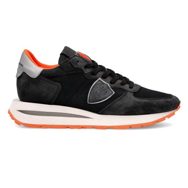 Philippe Model Tropez Haute Sneaker Zwart/Oranje