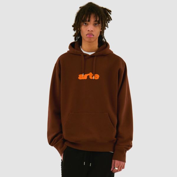 Arte Antwerp Embroidery Logo Hoodie Bruin