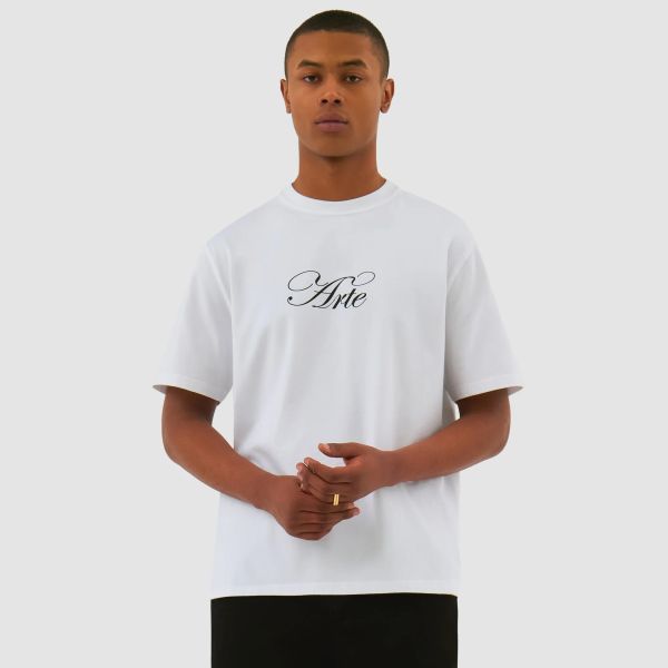 Arte Antwerp Script Logo T-shirt Wit